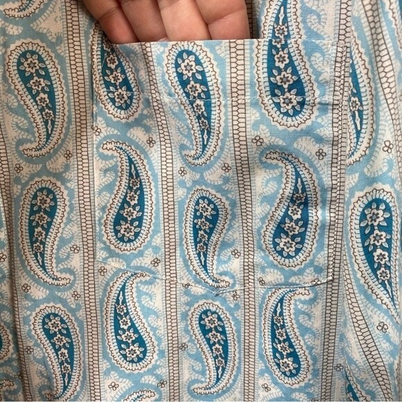 Gear Seven Collection- Blue Paisley Western Button Down Shirt- Sz. L - Picture 4 of 6